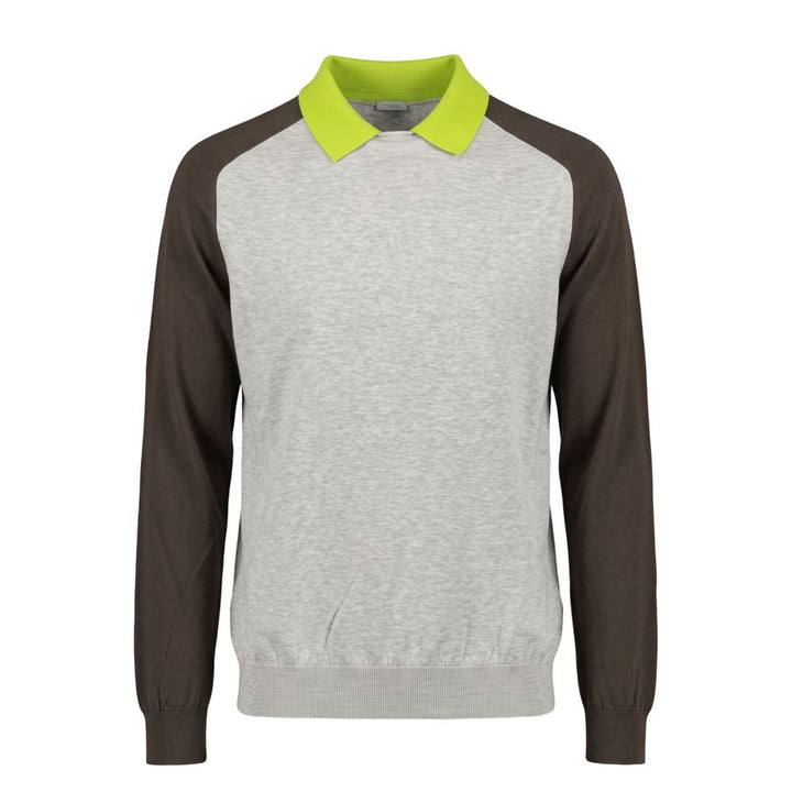 Malo Grey Cotton Men's Sweater