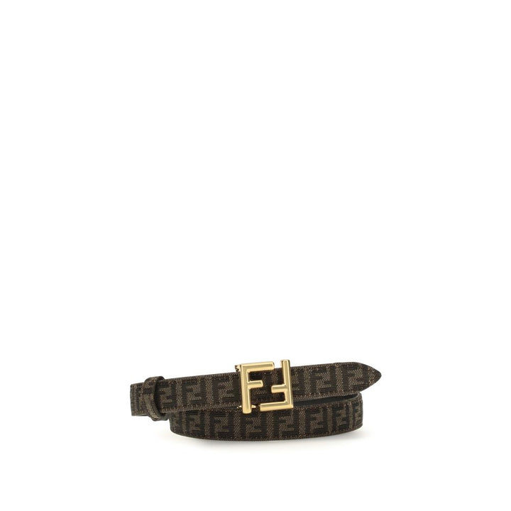 Fendi Black Calf Leather Bos Taurus Regular Belt