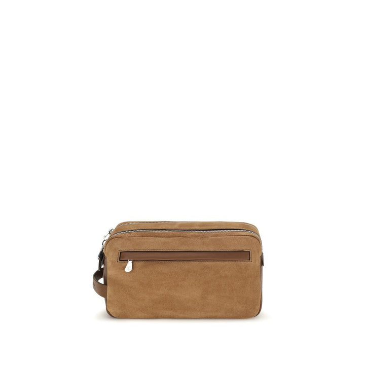 Brunello Cucinelli Beige Suede Leather Accessories