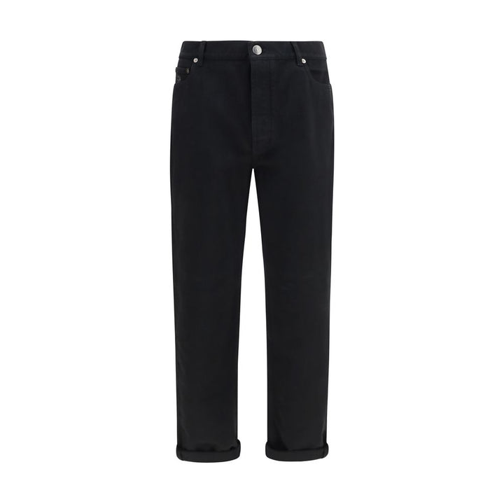 Brunello Cucinelli Black Cotton High-Waisted Jean