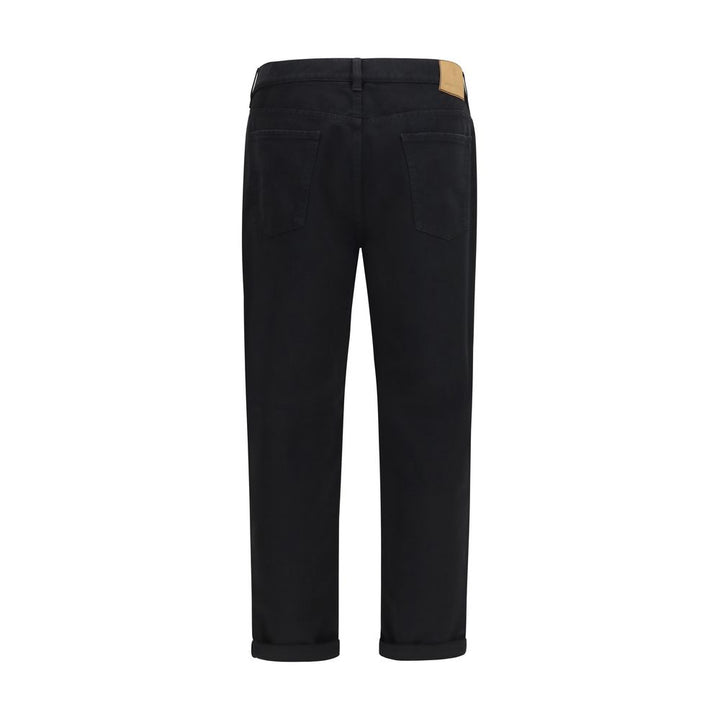 Brunello Cucinelli Black Cotton High-Waisted Jean