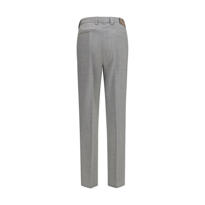 Brunello Cucinelli Gray Wool Oves Aries Dress Pants