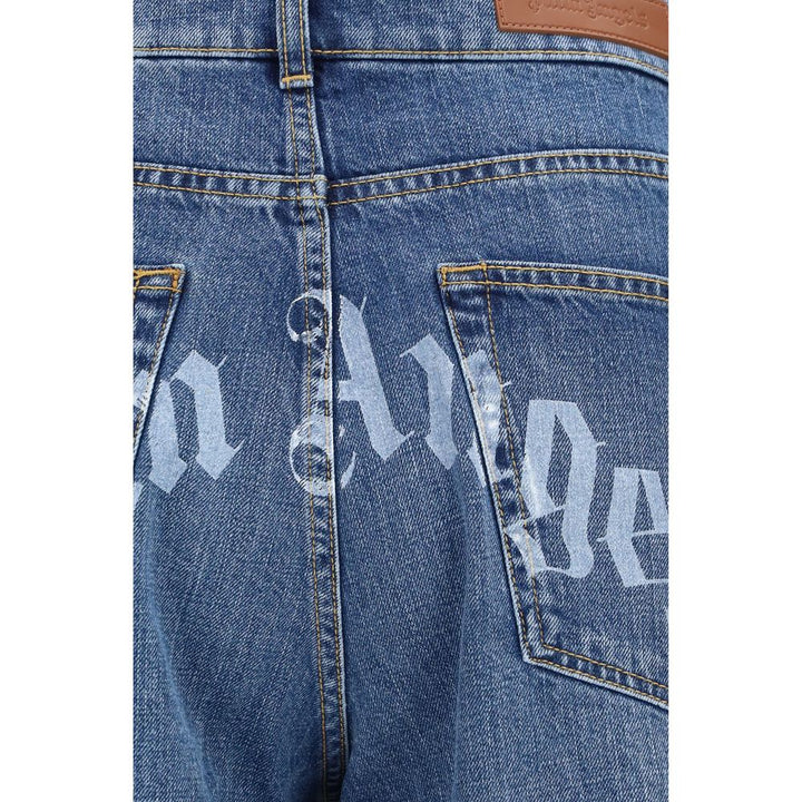 Palm Angels Blue Cotton Jeans Denim