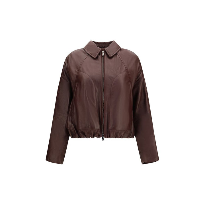 Brunello Cucinelli Bordeaux Lamb Ovis Aries Bomber