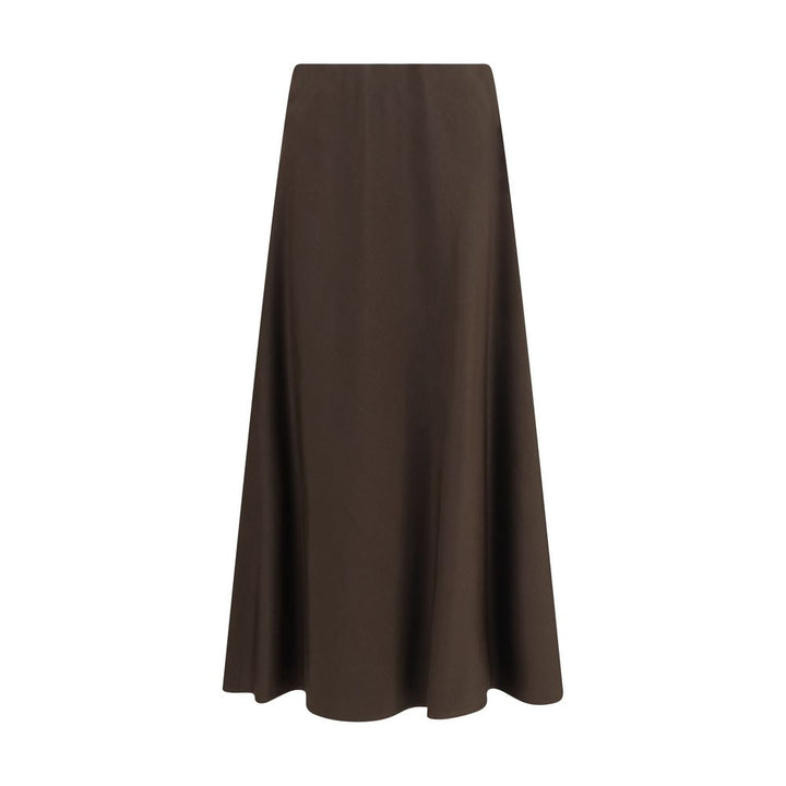 Brunello Cucinelli Brown Wool Oves Aries Midi Skirt