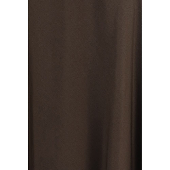 Brunello Cucinelli Brown Wool Oves Aries Midi Skirt