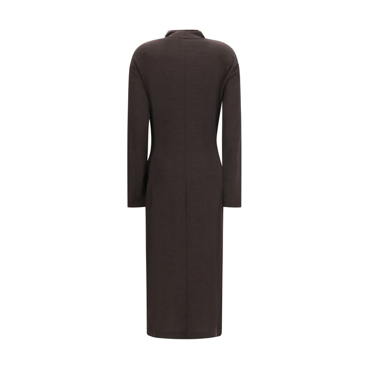 Brunello Cucinelli Brown Wool Oves Aries Casual Dress