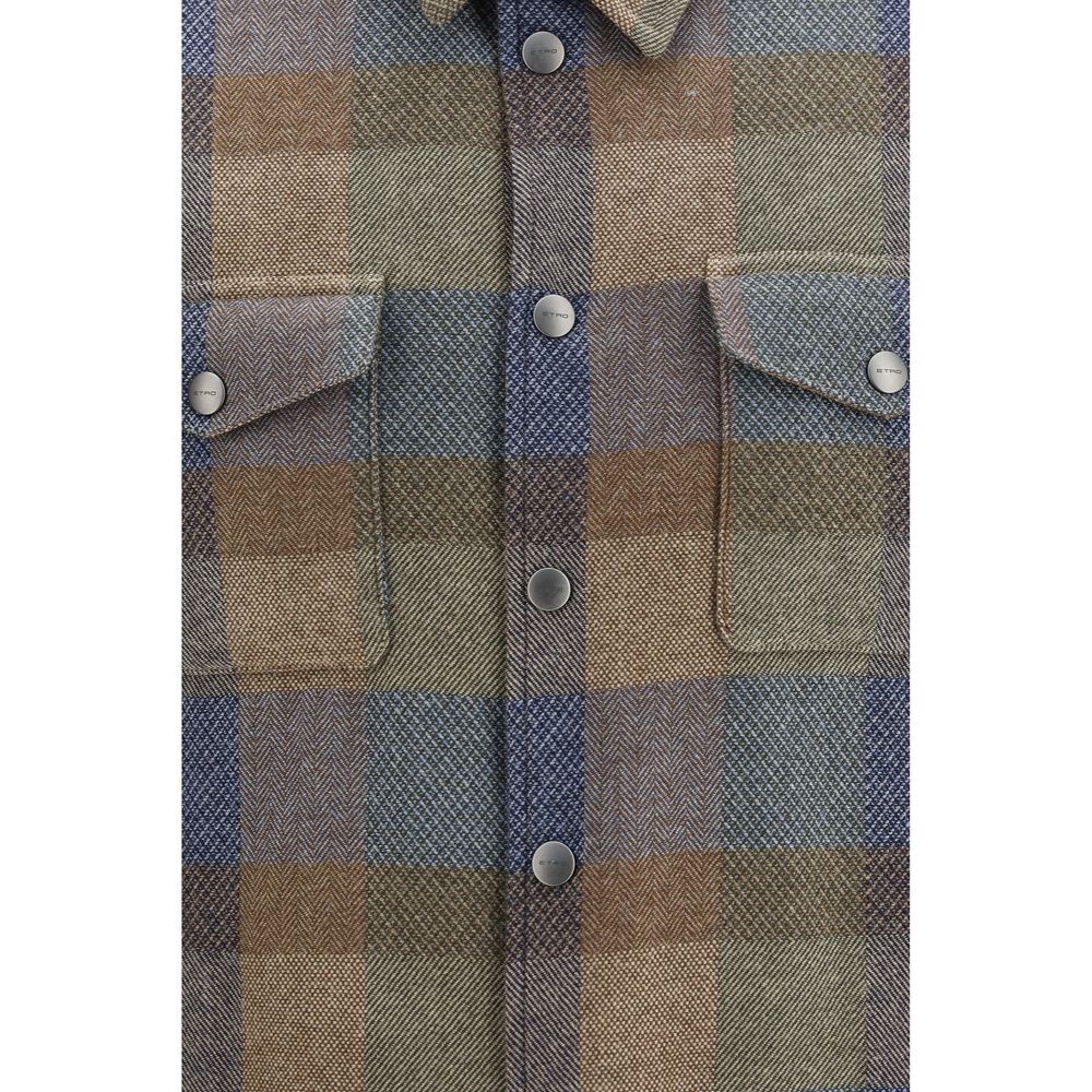 Etro Multicolor Wool Oves Aries Shirt