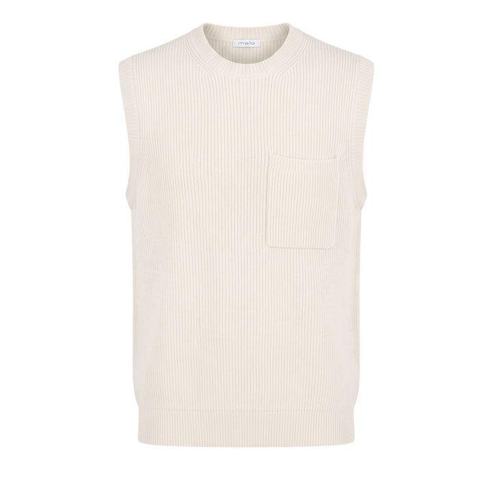Malo White Wool Men Sweater