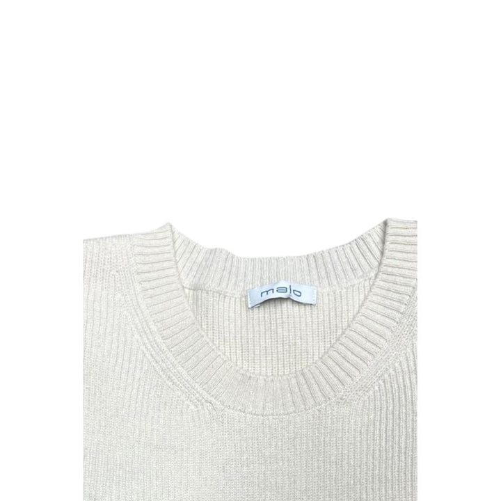 Malo White Wool Men Sweater