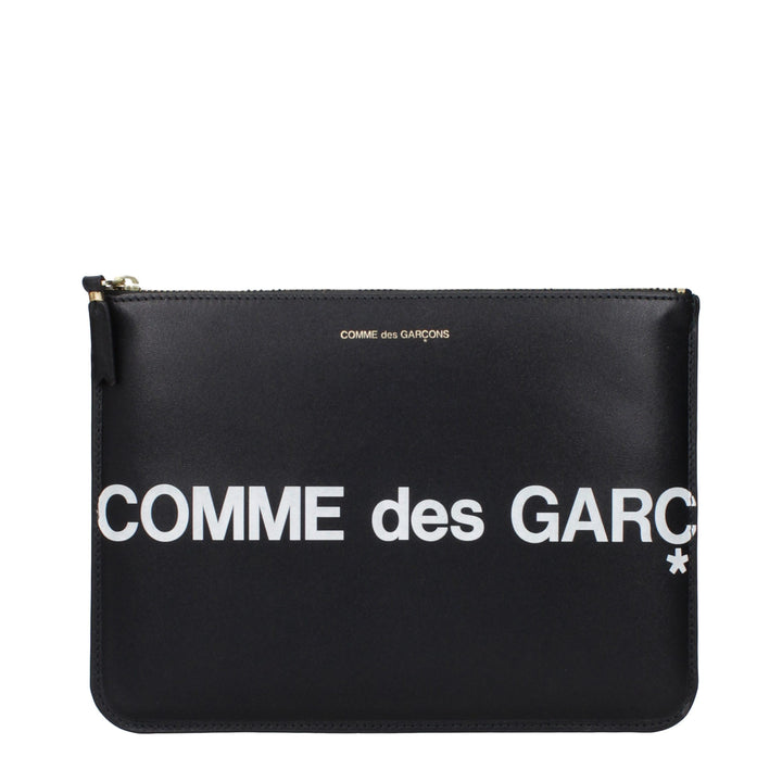 Comme Des Garçons Black Leather Clutch Bag