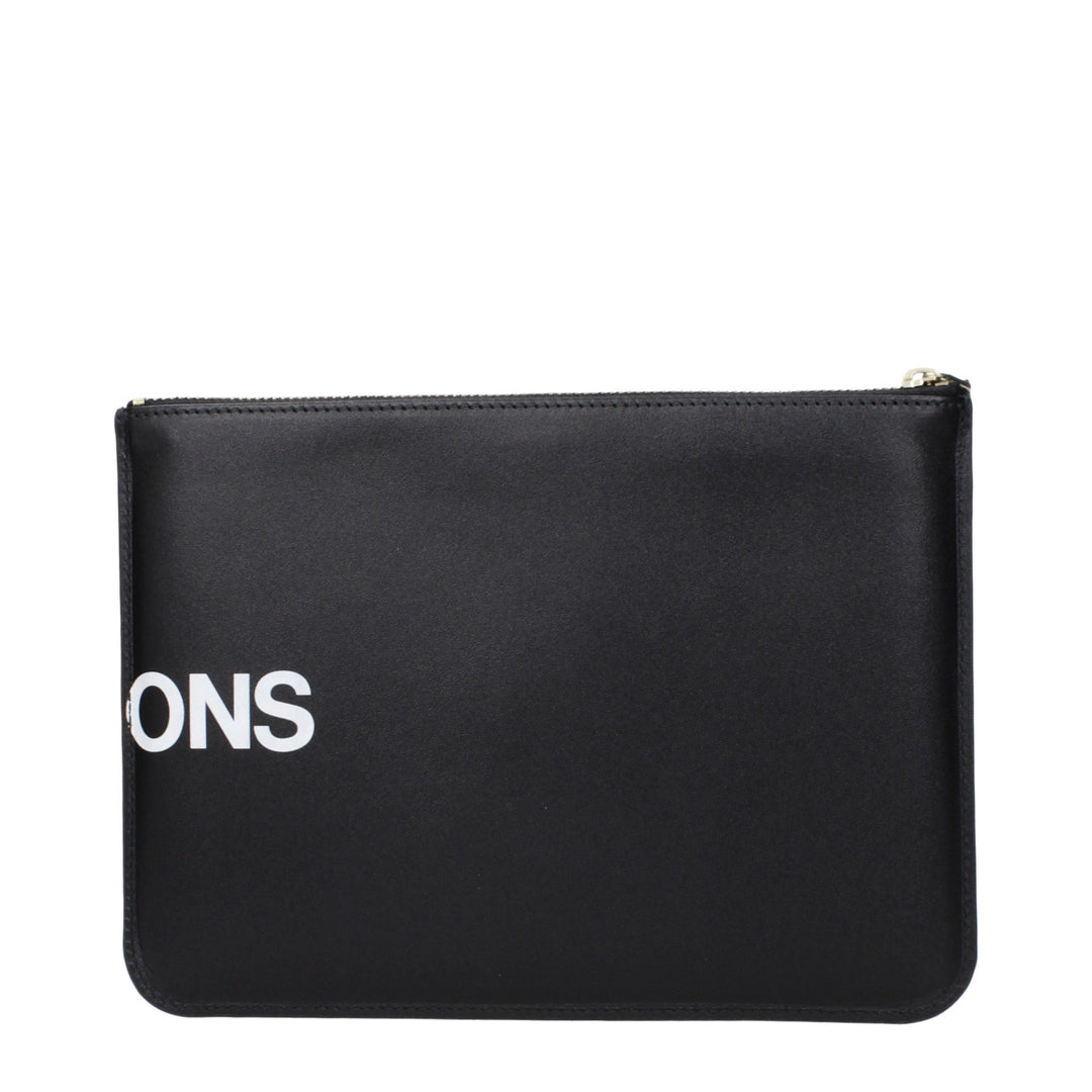 Comme Des Garçons Black Leather Clutch Bag