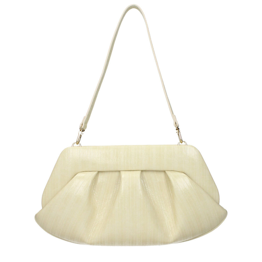THEMOIRè Beige Leather Clutch Bag