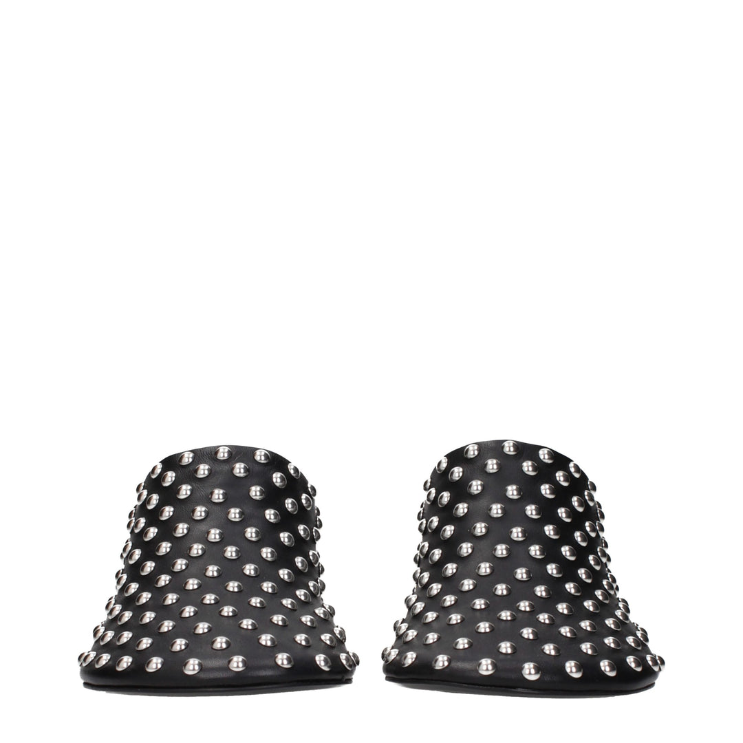 Jil Sander Black Leather Mules