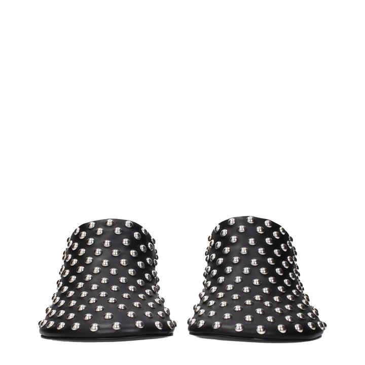 Jil Sander Black Leather Mules