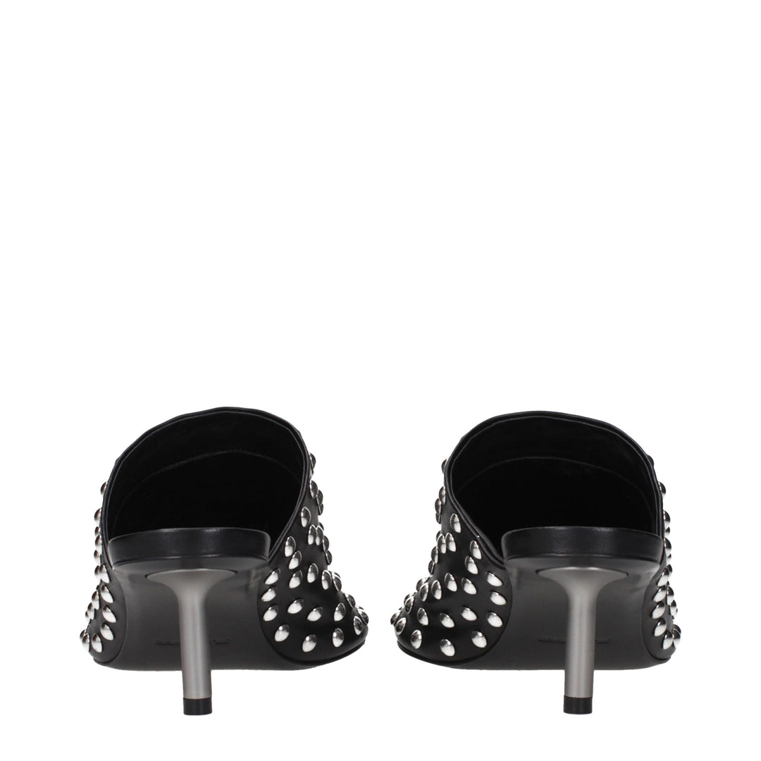 Jil Sander Black Leather Mules