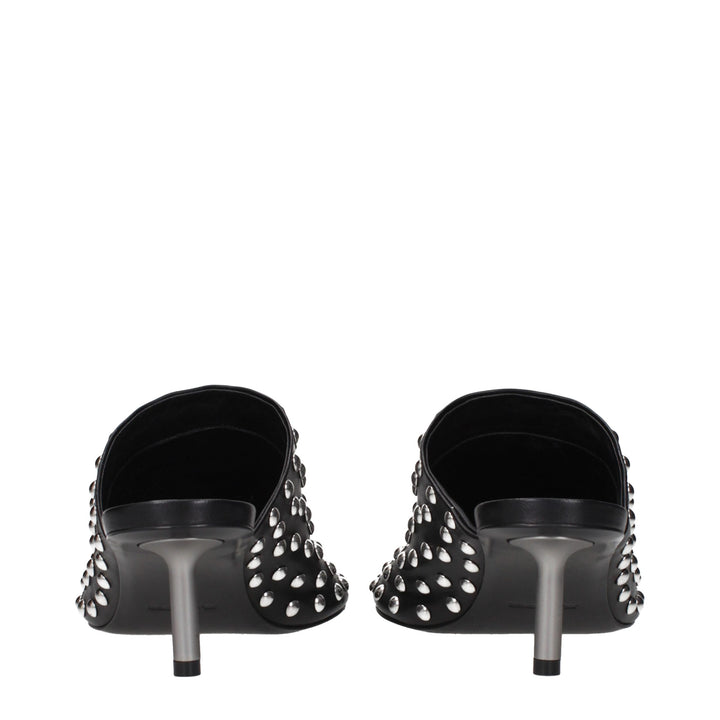 Jil Sander Black Leather Mules
