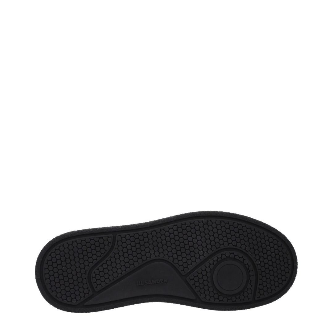 Jil Sander Black Leather Platform Sneakers