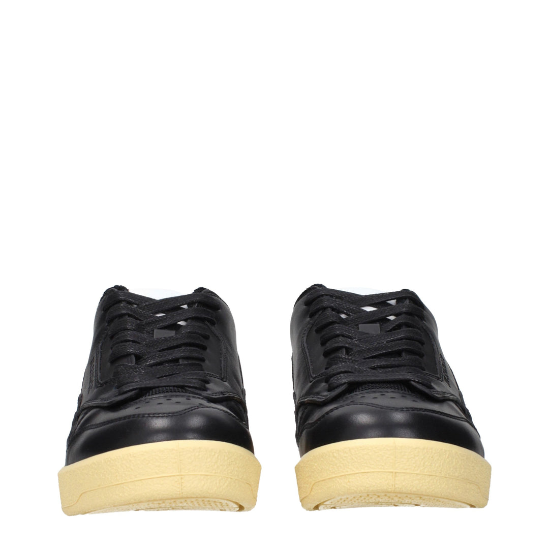 Jil Sander Black Leather Low Top Sneakers