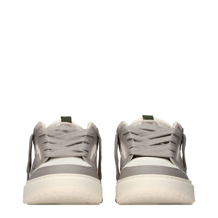Represent White Leather Chunky Sneakers