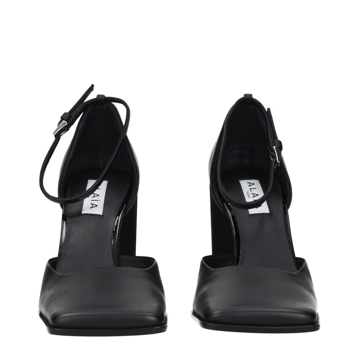 Alaïa Black Leather High Heel Pumps