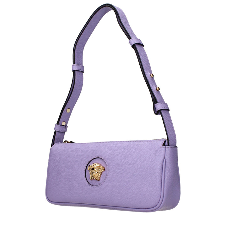 Versace Purple Leather Shoulder Bag
