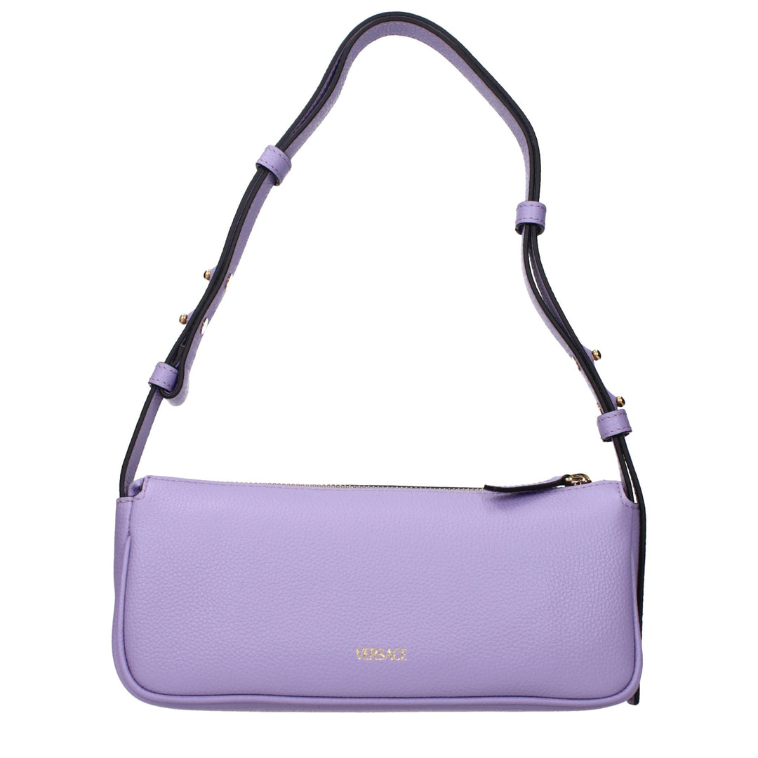 Versace Purple Leather Shoulder Bag