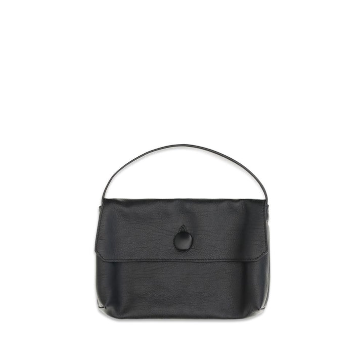 The Row Black Calf Leather Bos Taurus Shoulder Bag