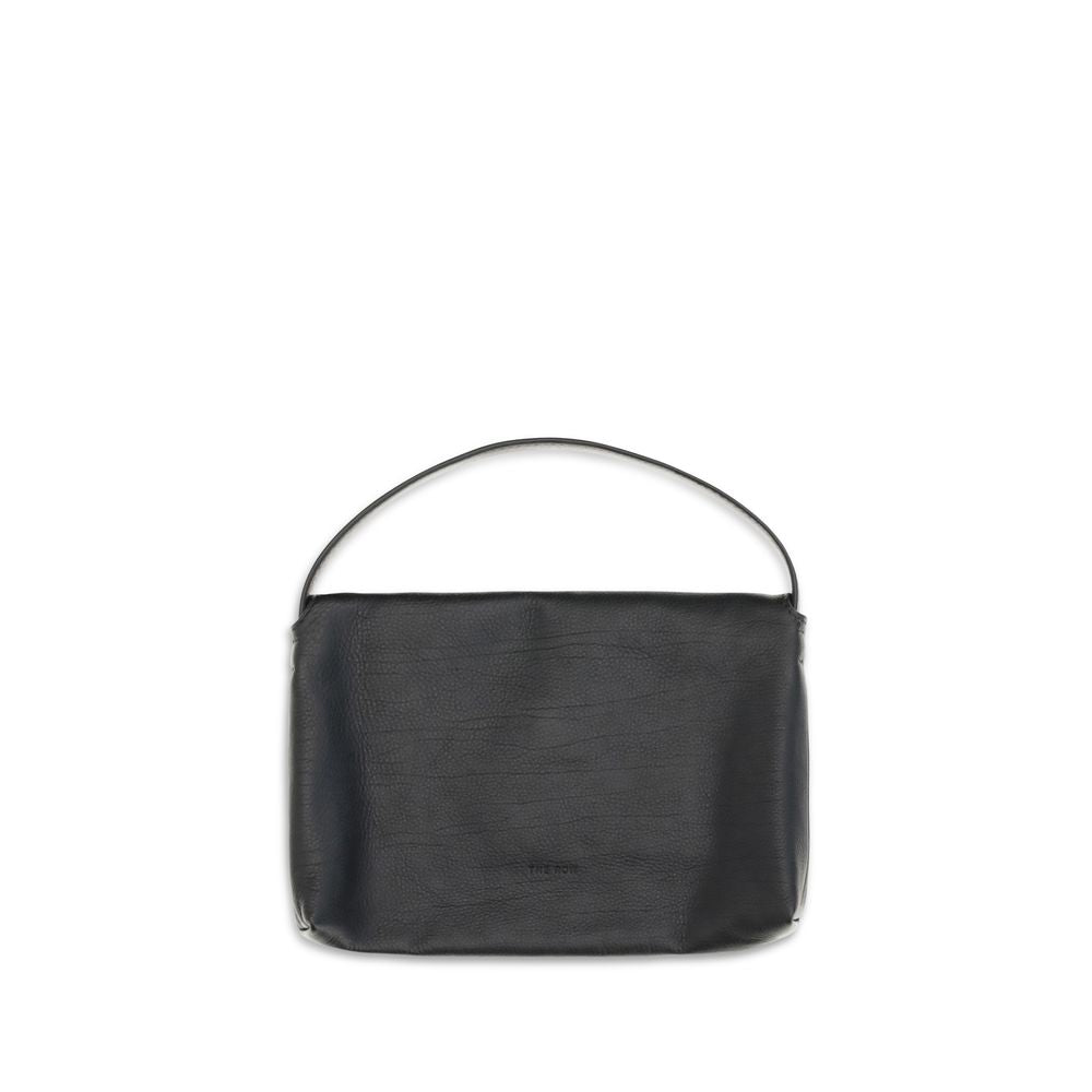 The Row Black Calf Leather Bos Taurus Shoulder Bag