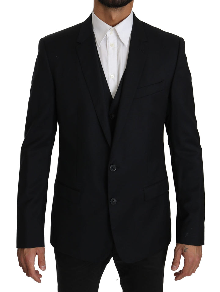 Dolce & Gabbana Blue Viscose Two-Piece Suit