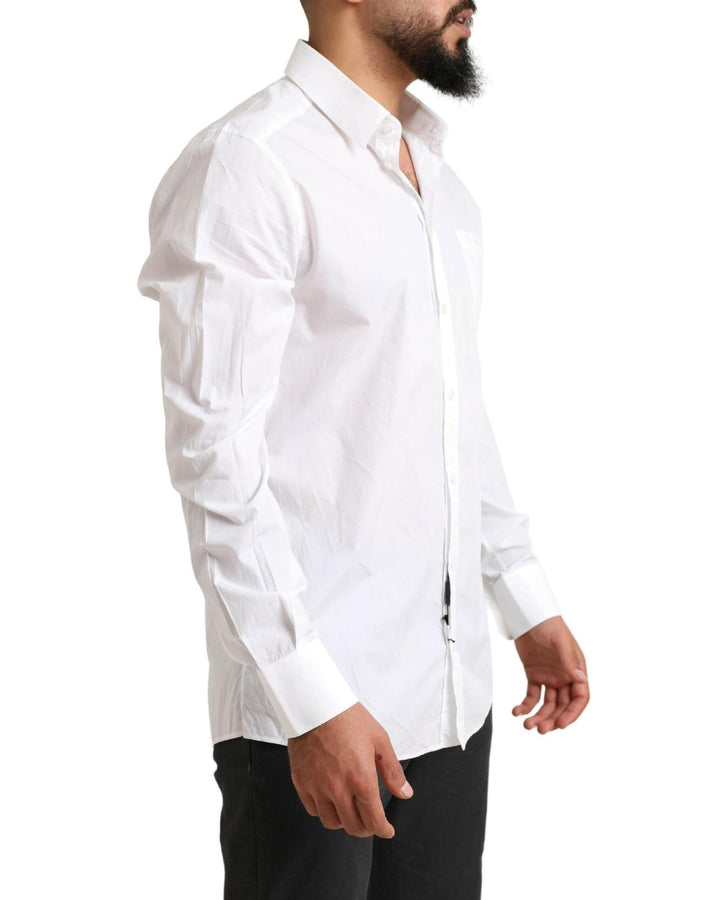 Dolce & Gabbana White Cotton Dress Shirt