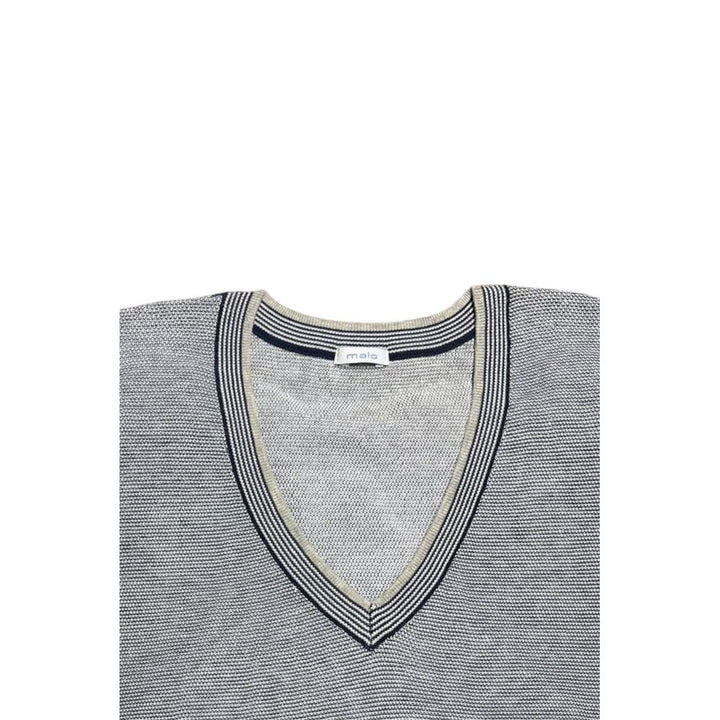Malo Blue Cotton Men Sweater