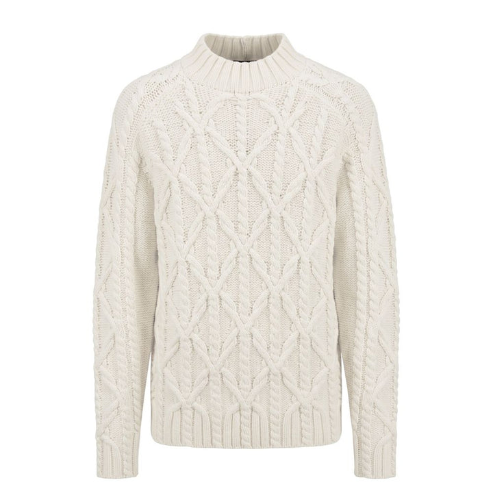 Malo White Cotton Men's Sweater