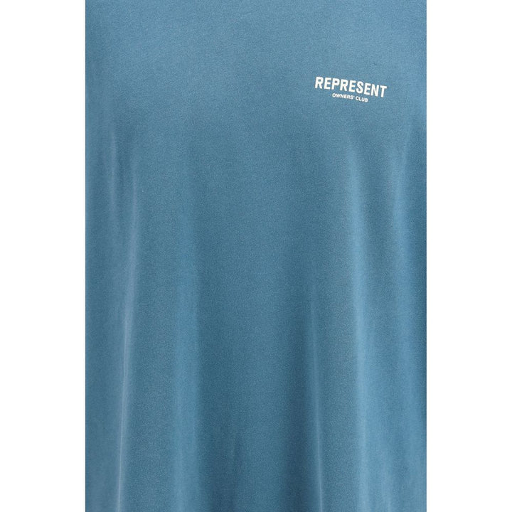 Represent Blue Cotton T-Shirt