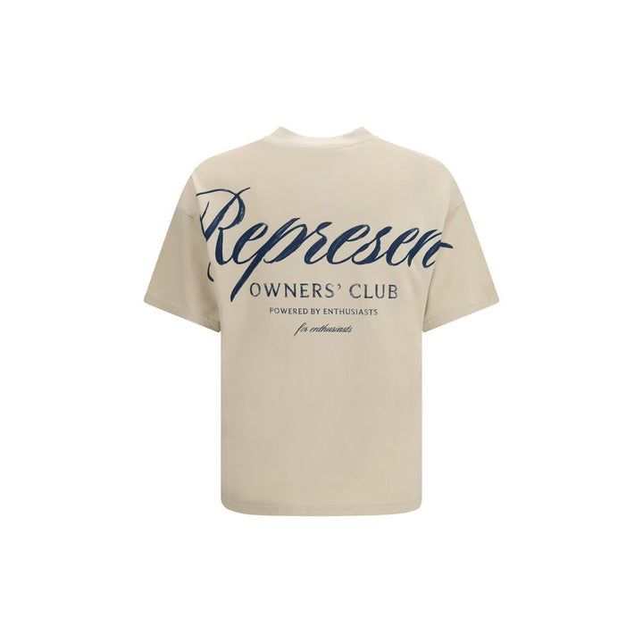 Represent Beige Cotton T-Shirt