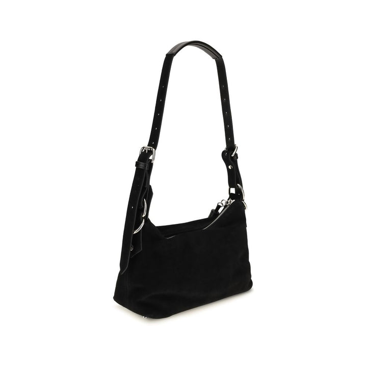 Vivienne Westwood Black Suede Leather Shoulder Bag