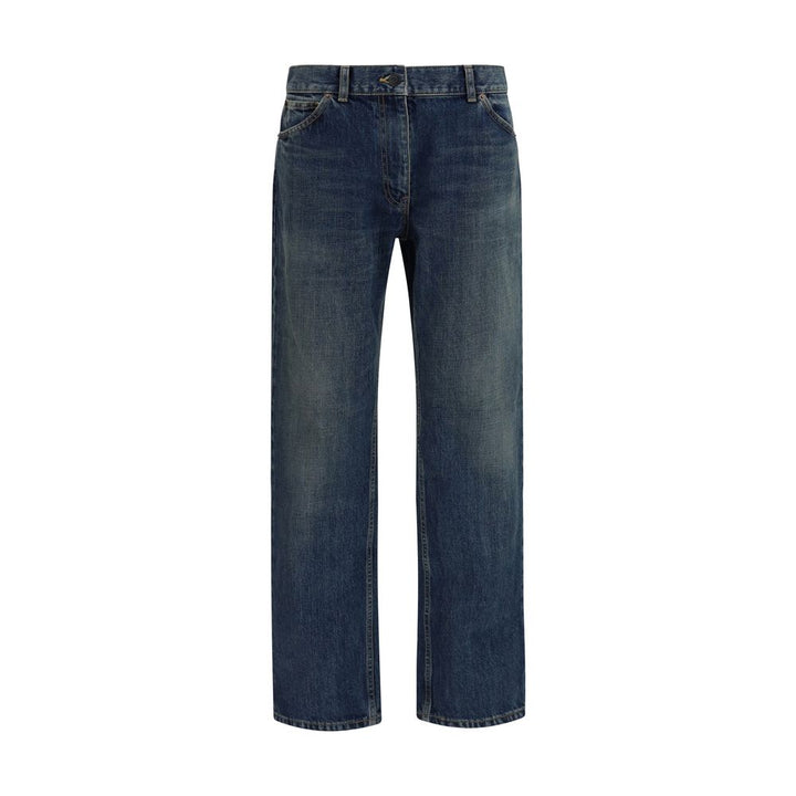 The Row Blue Cotton Relaxed Fit Jeans