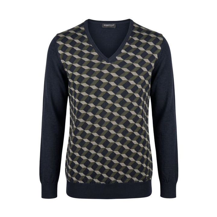 Roberto Pepe Luxury Green Wool Men's Sweater