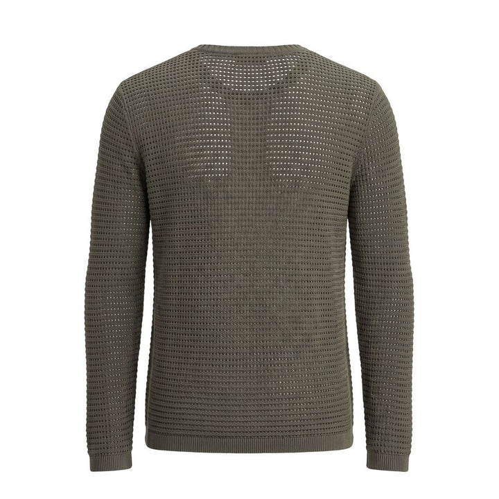 Roberto Pepe Luxury Green Cotton Men Sweater