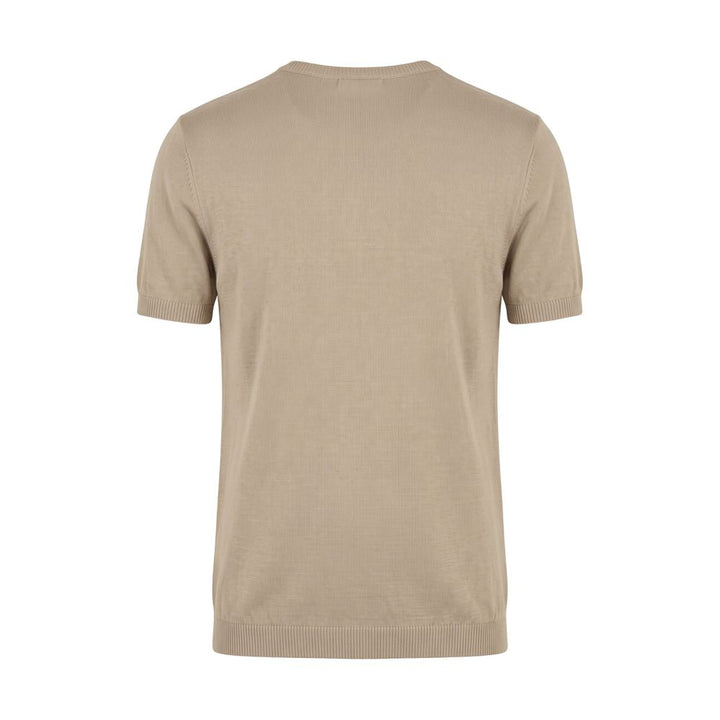 Roberto Pepe Luxury Beige Cotton Men Sweater