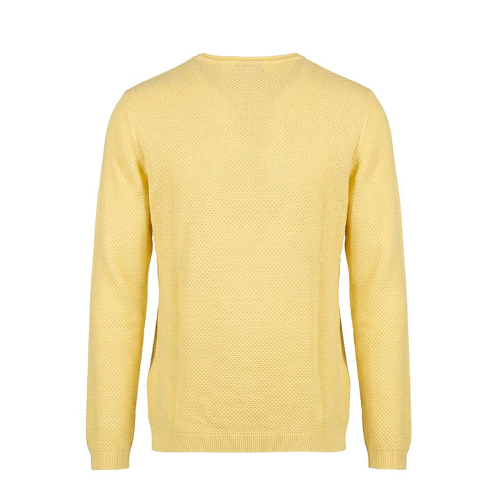 Roberto Pepe Luxury Yellow Cotton Men Sweater