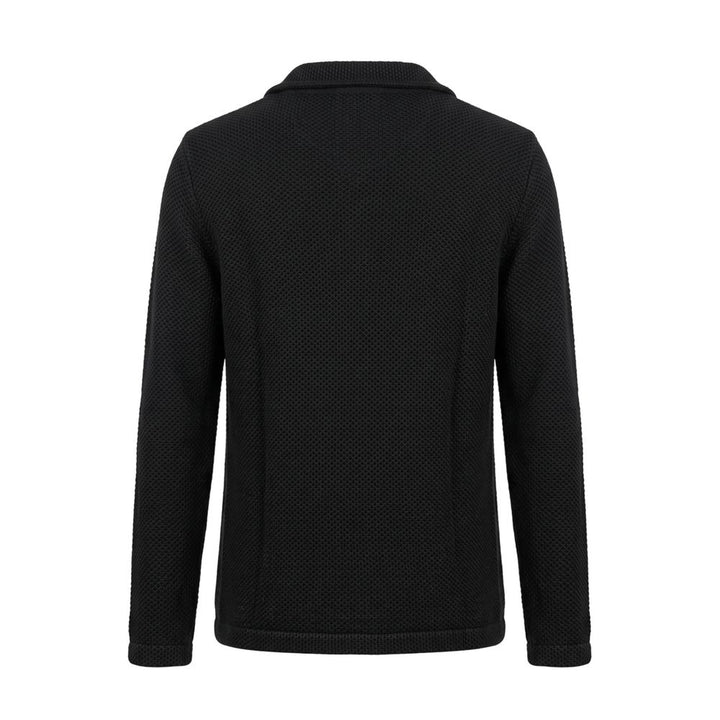 Roberto Pepe Luxury Black Wool Men's Sweater