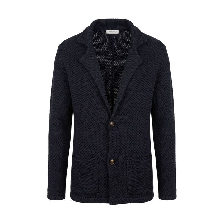 Roberto Pepe Luxury Blue Wool Men's Sweater