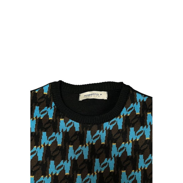 Roberto Pepe Luxury Light Blue Wool Men's Sweater