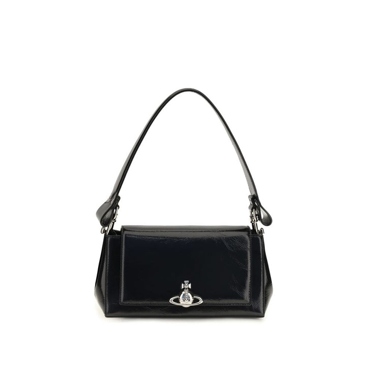 Vivienne Westwood Black Calf Leather Bos Taurus Shoulder Bag