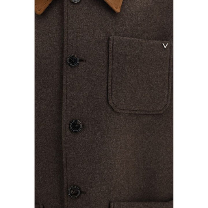 Valentino Garavani Brown Wool Oves Aries Full-Length Jacket