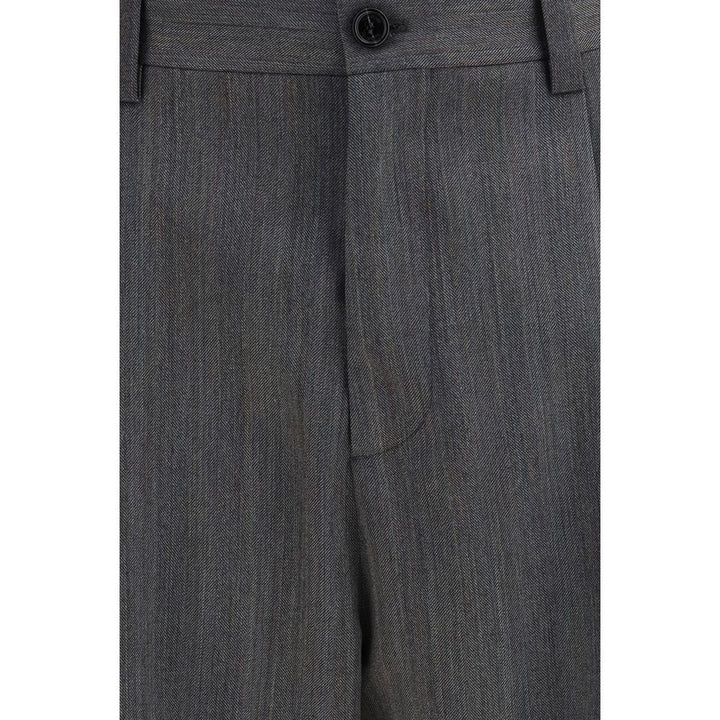 Valentino Garavani Gray Wool Oves Aries Dress Pants