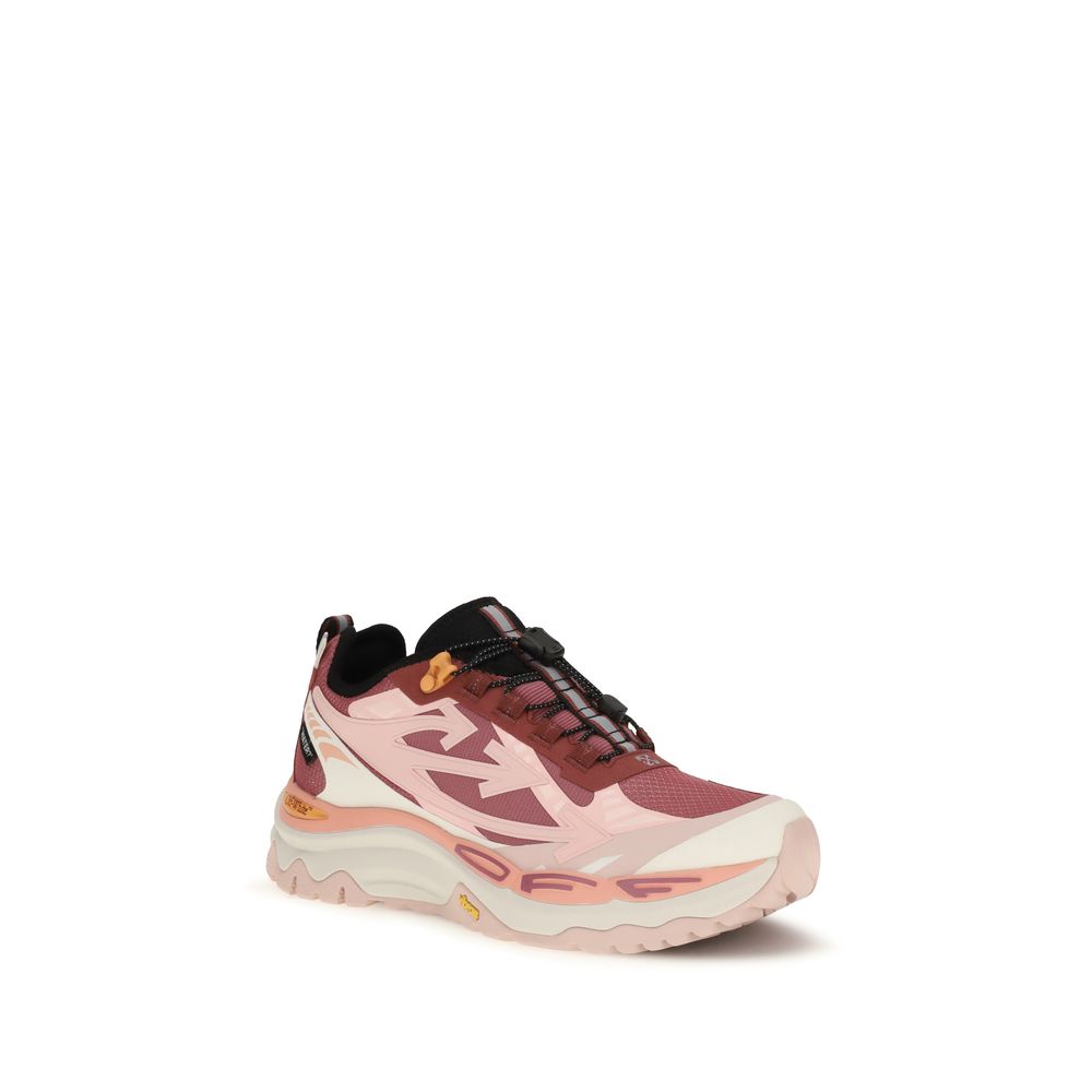 Off-White Multicolor Fabric Athletic Sneakers