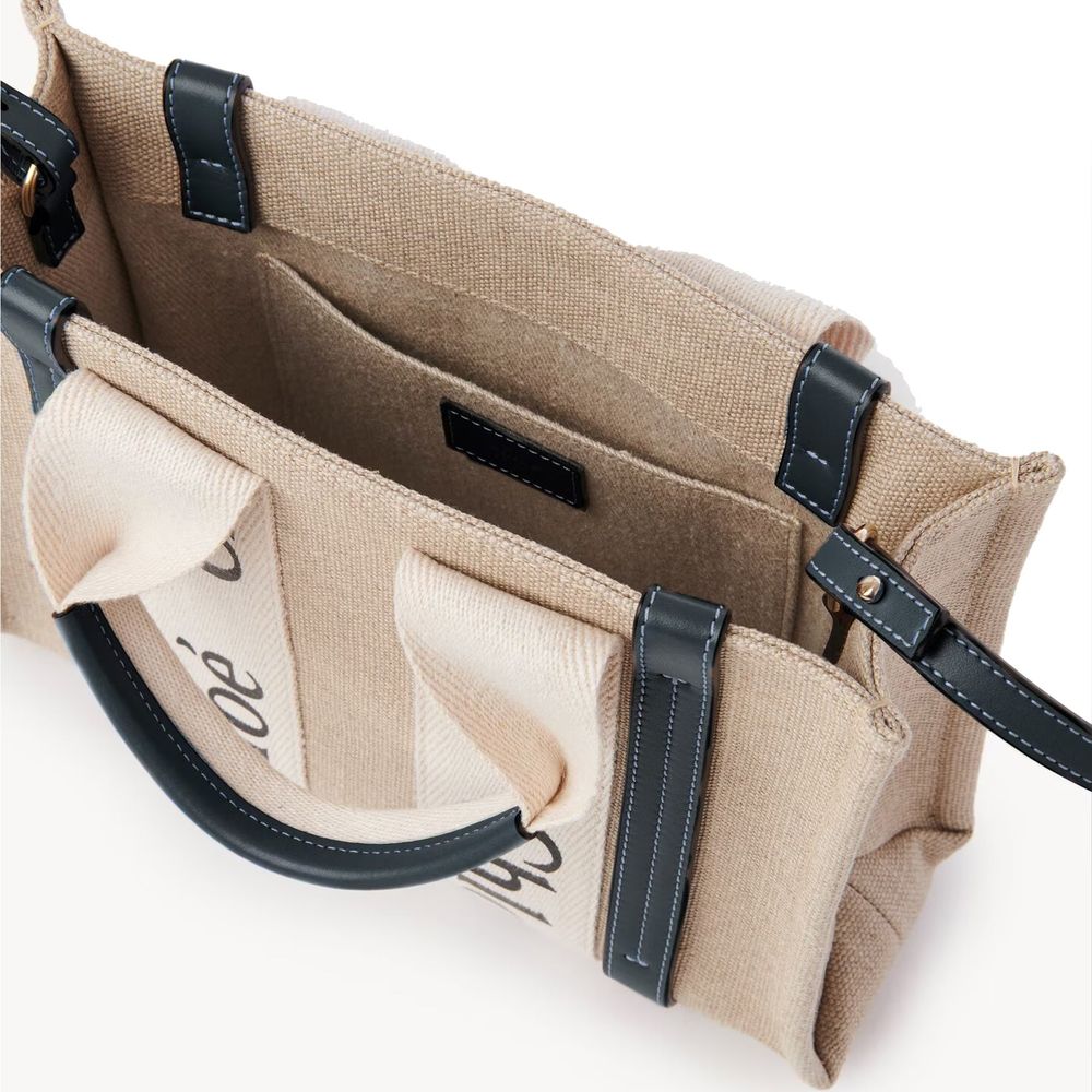 Chloé Beige Linen Tote Bag