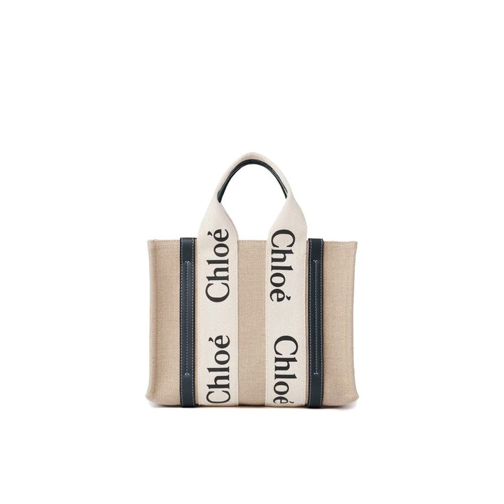 Chloé Beige Linen Tote Bag